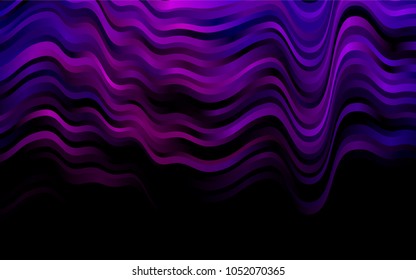 Dark Purple vector template with abstract lines. Shining illustration, which consist of blurred lines, circles. New composition for your brand book.