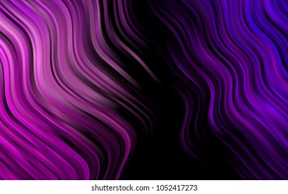 Dark Purple vector template with abstract lines. An elegant bright illustration with gradient. A completely new template for your business design.