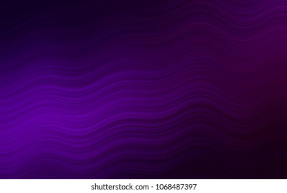 Dark Purple vector template with abstract lines. Shining illustration, which consist of blurred lines, circles. The best blurred design for your business.