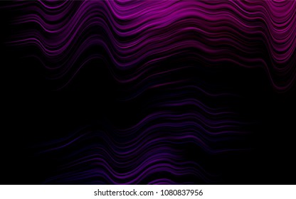 Dark Purple vector template with abstract lines. Shining illustration, which consist of blurred lines, circles. New composition for your brand book.