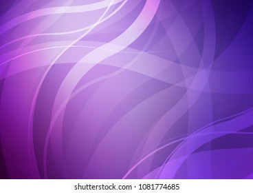 Dark Purple vector template with abstract lines. Blurred geometric sample with gradient bubbles.  New composition for your brand book.