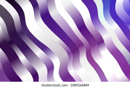 Dark Purple vector template with abstract lines. Shining crooked illustration in marble style. A completely new template for your business design.