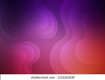 Dark Purple vector template with abstract lines. A completely new color illustration in marble style. New composition for your brand book.