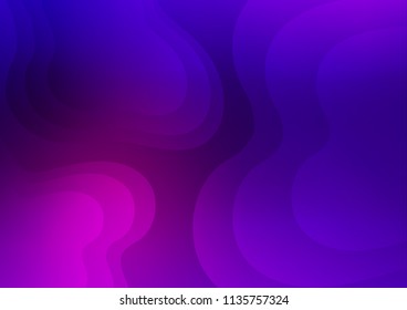 Dark Purple vector template with abstract lines. Glitter abstract illustration with wry lines. Textured wave pattern for backgrounds.