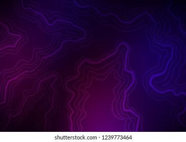 Dark Purple vector template with abstract lines. Glitter abstract illustration with wry lines. Textured wave pattern for backgrounds.