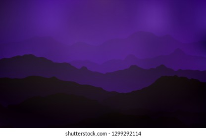 Dark Purple vector template with abstract circles. Colorful illustration in abstract mountain style with gradient. Brand-new design for your ads, poster, banner.