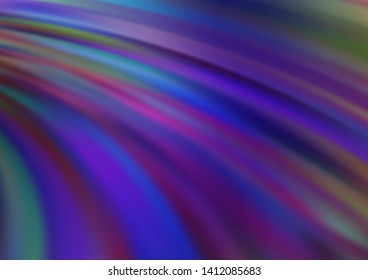 Dark Purple vector template with abstract lines. Shining crooked illustration in marble style. Textured wave pattern for backgrounds.