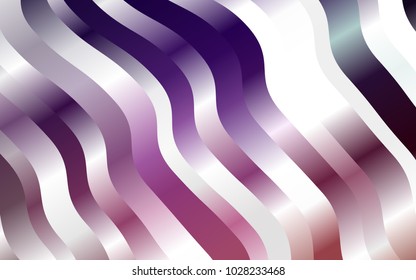 Dark Purple vector template with bent ribbons. A sample with blurred bubble shapes. New composition for your brand book.