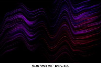Dark Purple vector template with bent ribbons. Geometric illustration in marble style with gradient.  A completely new template for your business design.
