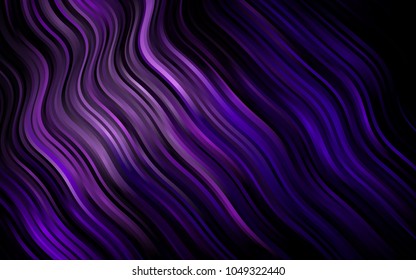 Dark Purple vector template with bent lines. Geometric illustration in marble style with gradient.  A completely new template for your business design.