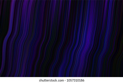 Dark Purple vector template with bent ribbons. Colorful abstract illustration with gradient lines. The elegant pattern for brand book.