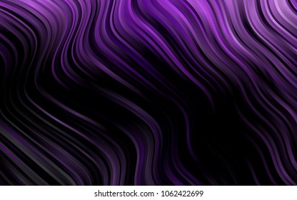 Dark Purple vector template with bent ribbons. Brand-new colored illustration in marble style with gradient. A new texture for your  ad, booklets, leaflets.