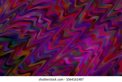 Dark Purple vector template with bent ribbons. Shining crooked illustration in marble style. The best blurred design for your business.