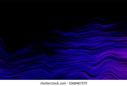 Dark Purple vector template with bent ribbons. A completely new color illustration in marble style. Textured wave pattern for backgrounds.