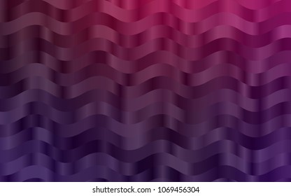 Dark Purple vector template with bent ribbons. Glitter abstract illustration with wry lines. A completely new template for your business design.