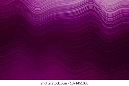 Dark Purple vector template with bent lines. Glitter abstract illustration with wry lines. The template for cell phone backgrounds.