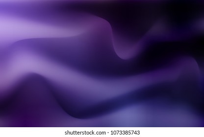 Dark Purple vector template with bent ribbons. Blurred geometric sample with gradient bubbles.  The best blurred design for your business.
