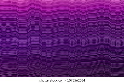 Dark Purple vector template with bent ribbons. Shining crooked illustration in marble style. The template for cell phone backgrounds.