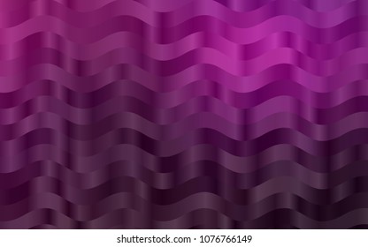 Dark Purple vector template with bent ribbons. A vague circumflex abstract illustration with gradient. The elegant pattern for brand book.