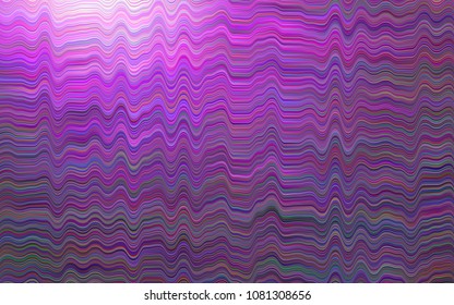 Dark Purple vector template with bent lines. Creative geometric illustration in marble style with gradient. The template for cell phone backgrounds.