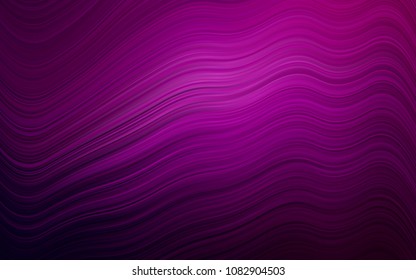 Dark Purple vector template with bent ribbons. Colorful abstract illustration with gradient lines. A completely new marble design for your business.
