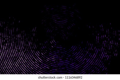 Dark Purple vector template with bent ribbons. Blurred geometric sample with gradient bubbles.  Brand new design for your ads, poster, banner.