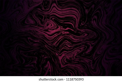 Dark Purple vector template with bent lines. A vague circumflex abstract illustration with gradient. Marble design for your web site.