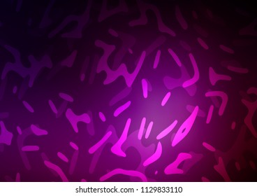 Dark Purple vector template with bent lines. Colorful abstract illustration with gradient lines. Pattern for your business design.