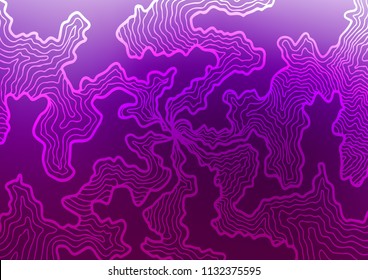 Dark Purple vector template with bent lines. Colorful illustration in abstract marble style with gradient. The elegant pattern for brand book.