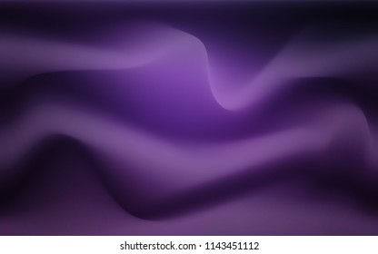 Dark Purple vector template with bent ribbons. A vague circumflex abstract illustration with gradient. The elegant pattern for brand book.