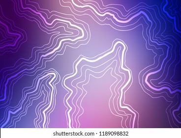 Dark Purple vector template with bent ribbons. Creative geometric illustration in marble style with gradient. A completely new template for your business design.