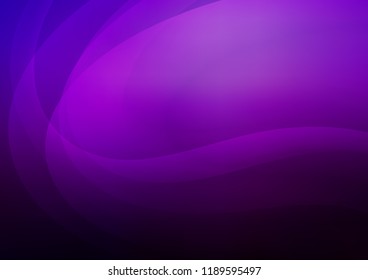 Dark Purple vector template with bent ribbons. Brand new colored illustration in marble style with gradient. The best blurred design for your business.