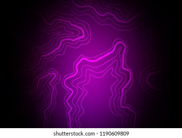 Dark Purple vector template with bent lines. A completely new color illustration in marble style. The best blurred design for your business.