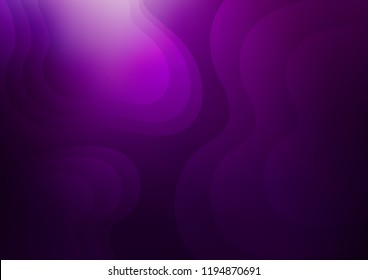 Dark Purple vector template with bent ribbons. Colorful abstract illustration with gradient lines. The best blurred design for your business.