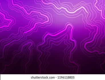 Dark Purple vector template with bent lines. Colorful illustration in abstract marble style with gradient. The template for cell phone backgrounds.