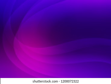 Dark Purple vector template with bent ribbons. A vague circumflex abstract illustration with gradient. Pattern for your business design.