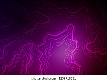 Dark Purple vector template with bent lines. Glitter abstract illustration with wry lines. The best blurred design for your business.