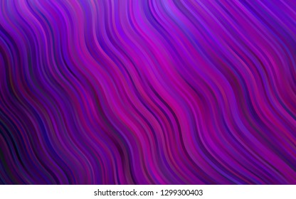 Dark Purple vector template with bent ribbons. Colorful illustration in abstract marble style with gradient. The best blurred design for your business.