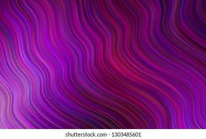 Dark Purple vector template with bent ribbons. Geometric illustration in marble style with gradient.  New composition for your brand book.