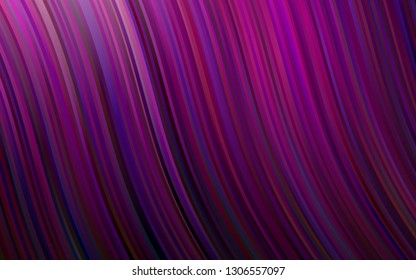 Dark Purple vector template with bent lines. Creative illustration in halftone marble style with gradient. Marble design for your web site.