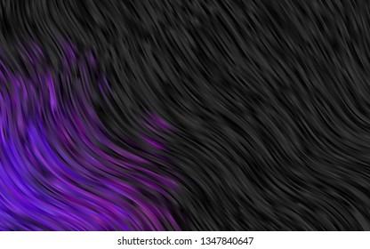 Dark Purple vector template with bent lines. Shining crooked illustration in marble style. Marble style for your business design.