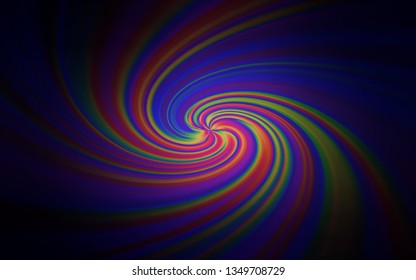 Dark Purple vector template with bent lines. Colorful geometric sample with gradient lines.  Abstract style for your business design.