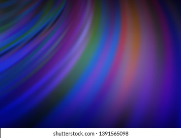 Dark Purple vector template with bent ribbons. Glitter abstract illustration with wry lines. A new texture for your  ad, booklets, leaflets.