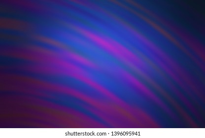 Dark Purple vector template with bent lines. Colorful abstract illustration with gradient lines. A completely new design for your business.