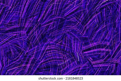 Plantilla de vector púrpura oscuro con líneas dobladas. Ilustración creativa en estilo de semitono con gradiente. Una muestra de sus ideas.