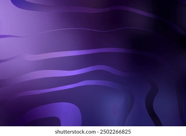 Dark Purple vector template with bent lines. Colorful abstract illustration with gradient lines. Pattern for your design.
