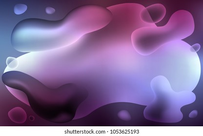 Dark Purple vector template with bubble shapes. A vague circumflex abstract illustration with gradient. A completely new memphis design for your business.