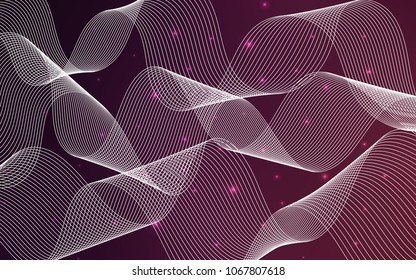 Dark Purple vector template with carnival confetti. Modern geometrical abstract illustration with carnival ribbons. Beautiful design for your business advert of anniversary.