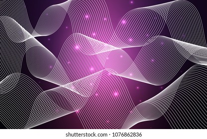 Dark Purple vector template with carnival confetti. Glitter abstract illustration with colorful confetti, ribbons. The pattern can be used for birthday gifts, congratulations.