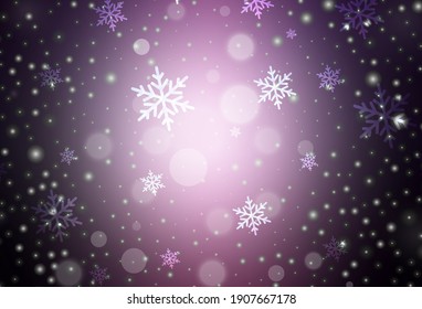 Dark Purple vector template in carnival style. A colorful design in Christmas style with gradient. Pattern for school, grammar websites.